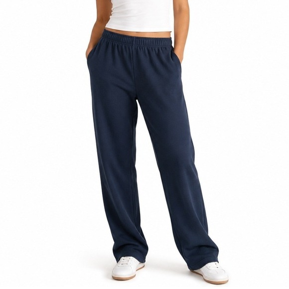 Lands' End Pants - Lands End Knit Pants Womens L 14-16 Navy Blue Loungewear Casual Versatile Soft